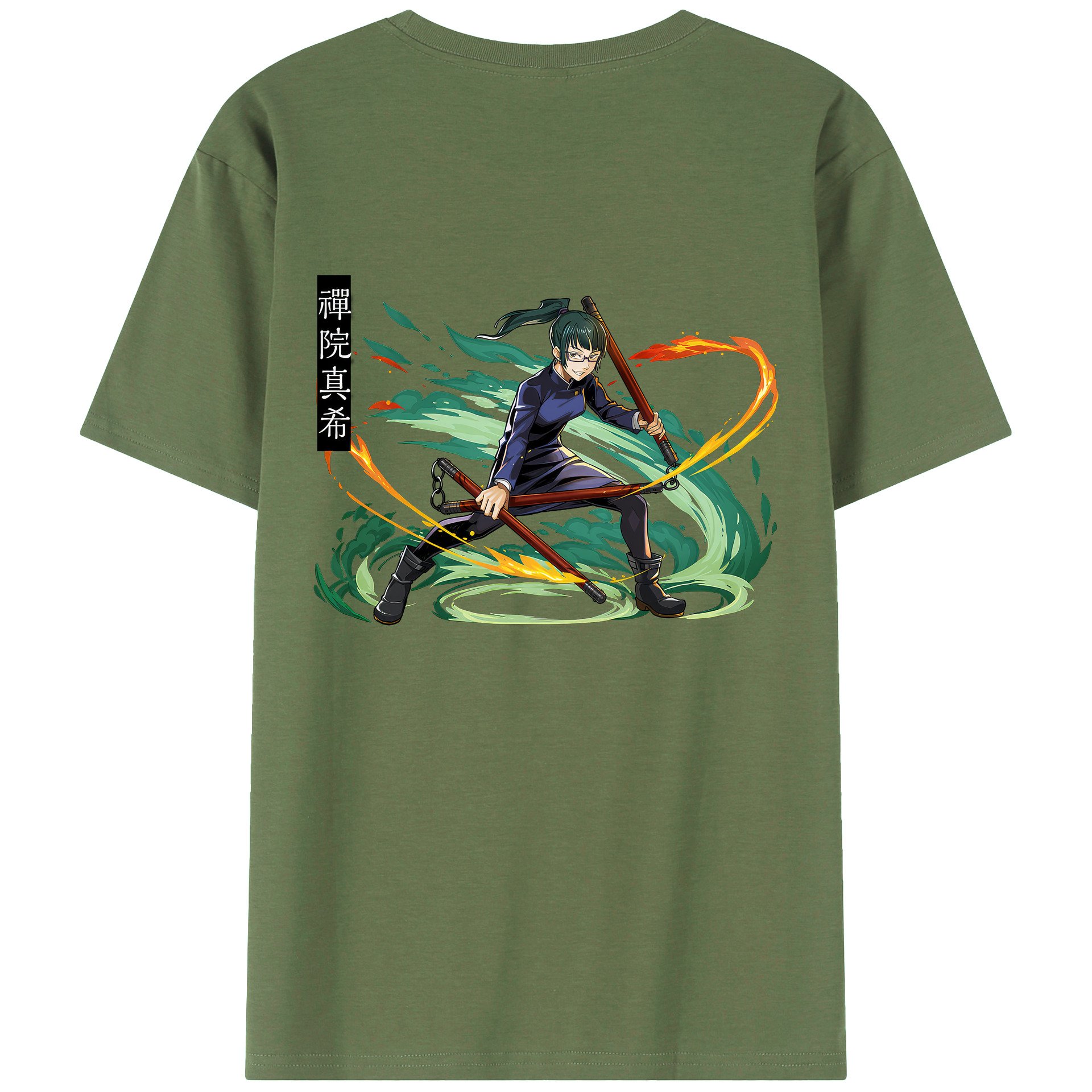 （画像用） 呪術廻戦 Jujutsu Kaisen 綿100％ メンズ半袖Tシャツ（バックプリント） 通気性